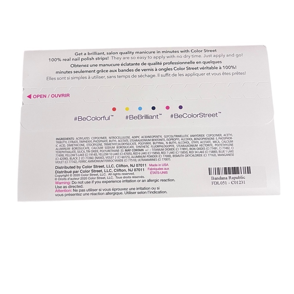 Color Street Bandana Republic Nail Polish Strips - Picture 4 of 4